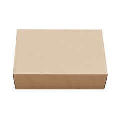 a image of a brown Corrugated Cardboard Box isolated on a white background