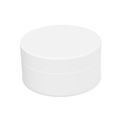 a white Cosmetic Jar isolated on a white background