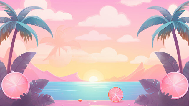 Banner verano / tropical / playa