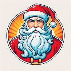 Logo of a Santa claus. Generative AI