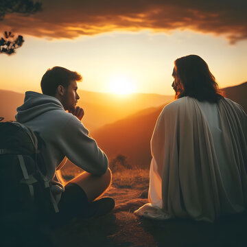Jesus and man