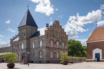 Town hall- Happy walk through Varde city's old town on a great summer's day. West Jutland, Region Southern Denmark.	
