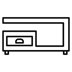 Obraz premium table line icon