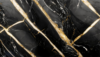 Gold-Black marble - obrazy, fototapety, plakaty