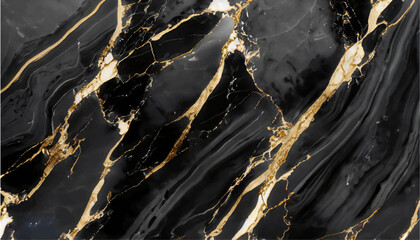 Gold-Black marble - obrazy, fototapety, plakaty