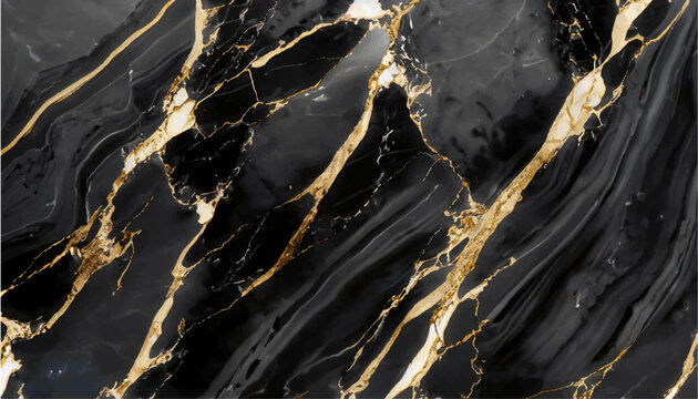 Gold-Black marble