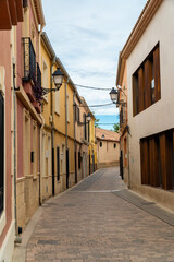 Fototapeta na wymiar Beautiful empty street in Almansa old town.