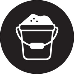 Obraz premium sand bucket glyph icon