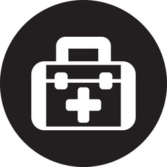 medical kit glyph icon