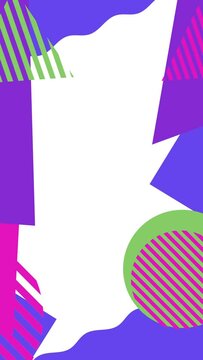 Abstract background frame bright colors. Colorful template. Loop stock video.