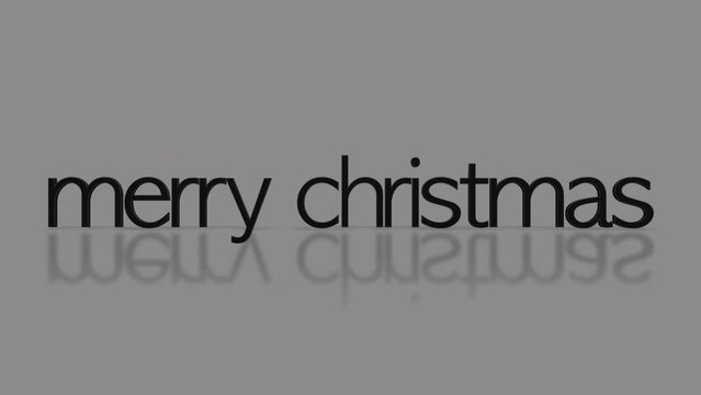 Experience holiday dynamism with rolling Merry Christmas text on grey gradient. Modern business promotions and seasonal events, motion abstract background marries festive cheer with modern style