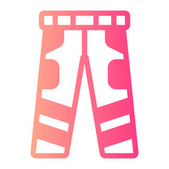 firefighter uniform gradient icon