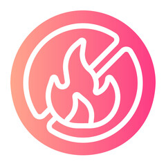 no fire gradient icon