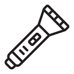 flashlight line icon
