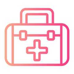 medical kit gradient icon