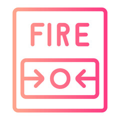fire alarm gradient icon
