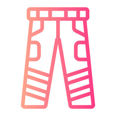 firefighter uniform gradient icon