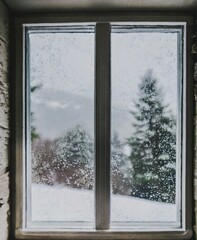 Window, Winter Scene