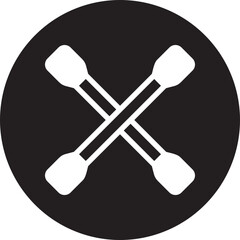 cross wrench glyph icon