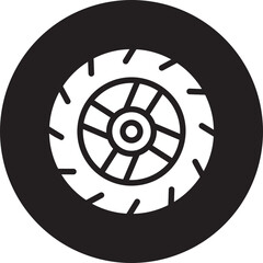 Obraz premium tyre glyph icon