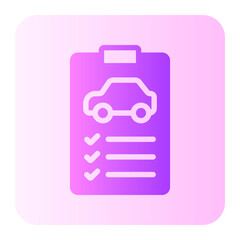 car inspection gradient icon