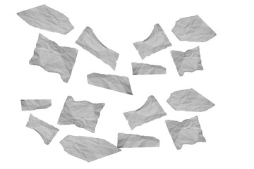 Torn sheets of paper. Torn paper strips set. set of torn pieces of paper isolated on a Transparent...