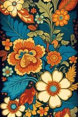 Deurstickers Vintages Flower Background 5 © FRDS ART