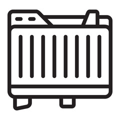 car radiator line icon