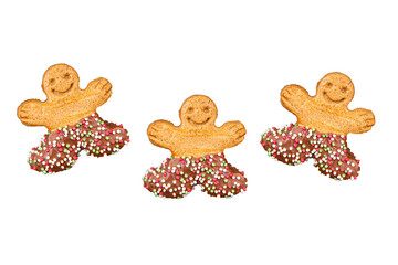 gingerbread man christmas cookie christmas sweet dessert holiday baking treat new year and celebration meal food snack on the table copy space food background