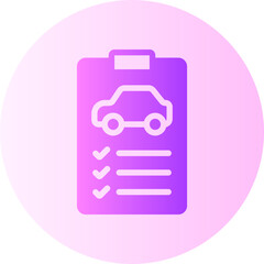 car inspection gradient icon