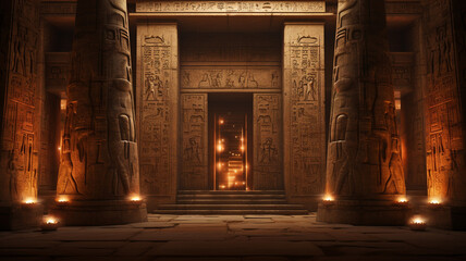 ancient egyptian temple of egypt - 672396982