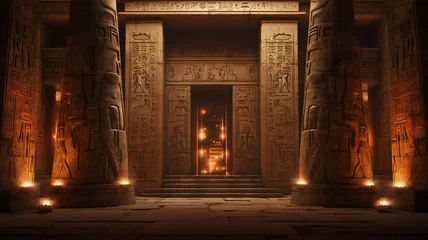 Deurstickers Bedehuis ancient egyptian temple of egypt