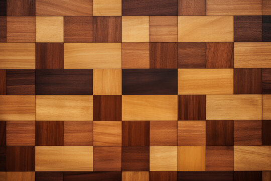 Wooden texture of multi colored wood squares, wood material