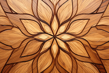 Wooden material texture of inlaid design, multiple wood types of oak and maple
