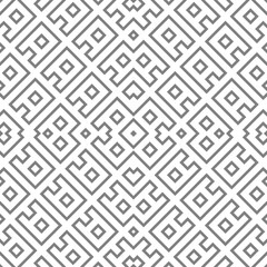 Repeated grey ornamental sign composition. Seamless surface pattern design with ethnic ornament. Embroidery motif. Cultural art wallpaper. Digital paper with ancient ornaments. Decorative vector work
