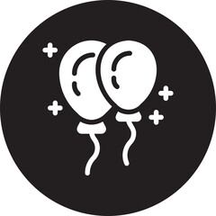 balloons glyph icon