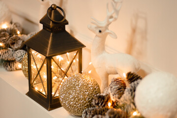 christmas decoration with candle