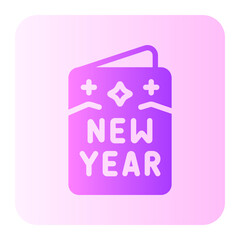 new year card gradient icon