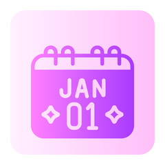 1 january gradient icon