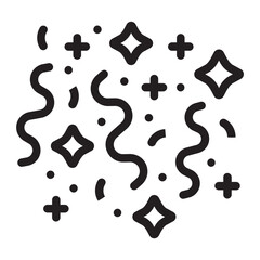 confetti line icon