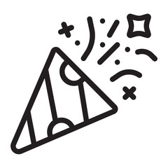 confetti line icon