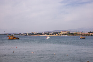 Entdeckungsdurch durch die antike Stadt Side an der Türkischen Rivera - Türkei