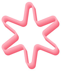 Star 3d icon frame. Vector illustration.	
