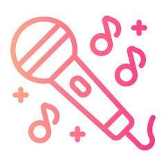 karaoke gradient icon