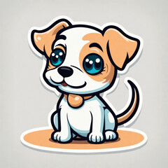 Naklejka premium funny sticker Hund, generated image
