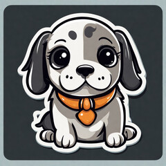 funny sticker Hund, generated image