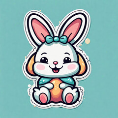 funny sticker Osterhase, generated image, 