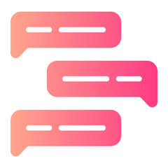 Obraz premium chat gradient icon