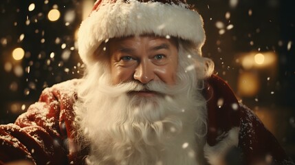 Close up do rosto do Papai Noel