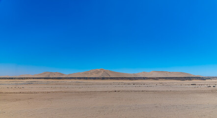 A view of the desert around Walvis Bay in the dry season